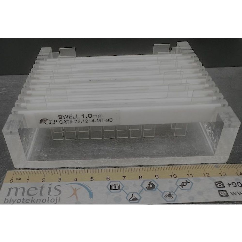 Yatay Elektroforez Jel Tepsi 12 cm (genişlik) x 14 cm (uzunluk) 12
